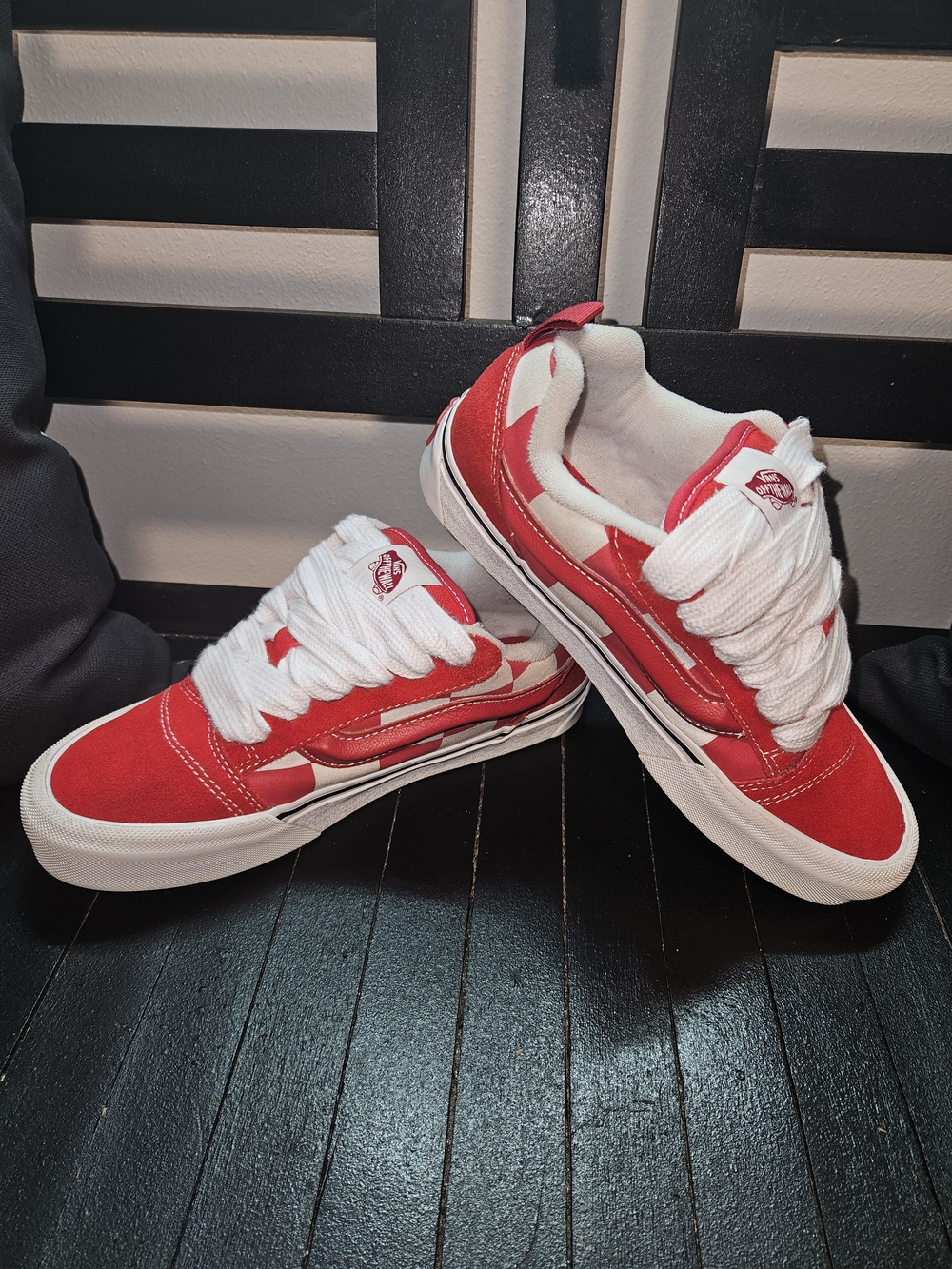 Vans Knu Skool 'Mega Check Red' Sz 6M/7.5W (VN0009QCRED) Pre-owned Clean